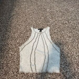 Forever 21 Gray Sleeveless Ribbed Top